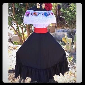 Traditional mexican blouse and skirt